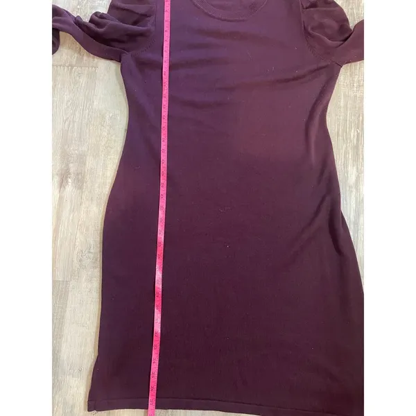 Calvin Klein Women's Puff-Sleeve Sweater Dress. Size XL. Eggplant - Image 13