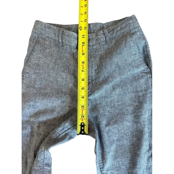Uniqlo Linen Cotton Blend Tapered Trouser Pants Gray Womens Size XS - Image 6