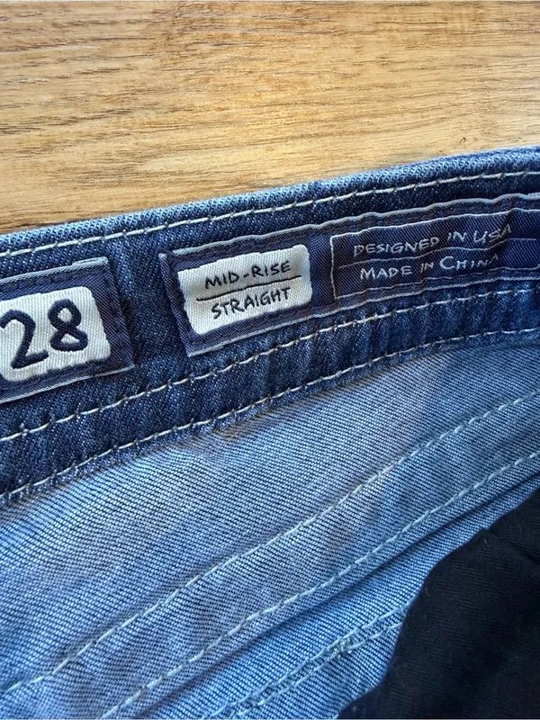 Miss Me Y2K Inspired Embellished Back Pocket Straight Jeans in Blue Wash size 28 - Image 5