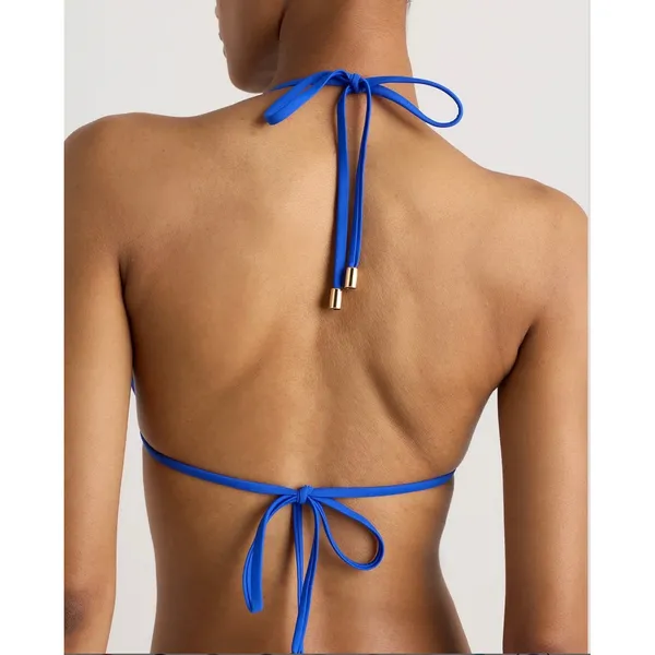 New Quince Women's Italian Triangle Bikini Top Electric Blue Size Small - Image 2
