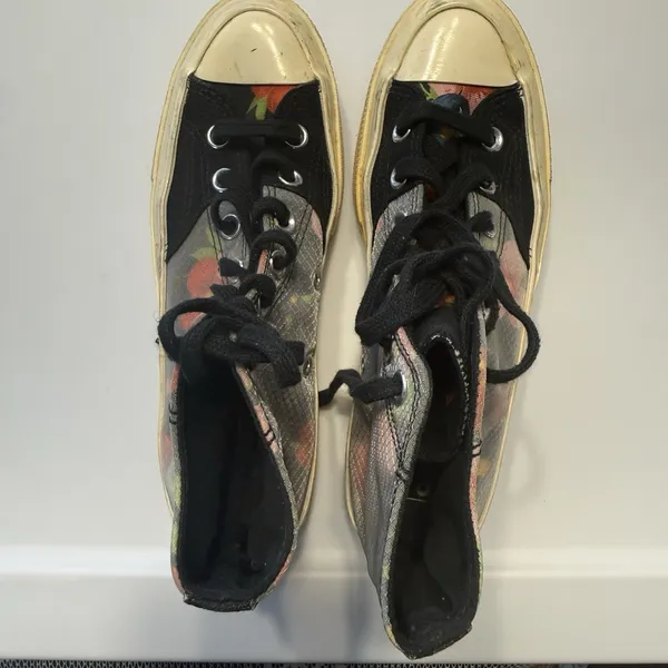 Converse Womens Chuck Taylor All-Star Sz 7.5 Floral Black Sneakers Shoes Casual - Image 2