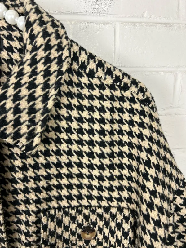 NWT Christian Siriano Houndstooth Knit Jacket Size L - Image 4
