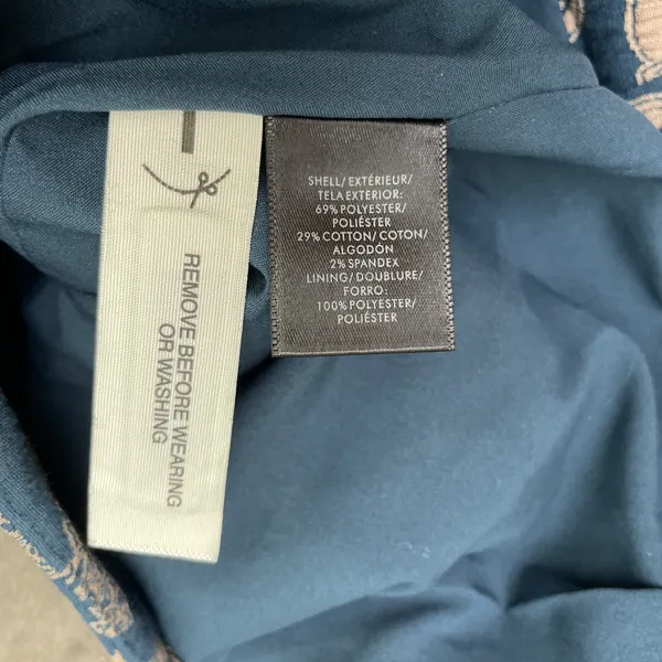 Ann Taylor Pencil Skirt Size 2 Teal Peacock Brocade Jacquard Tapestry Elegant - Image 6