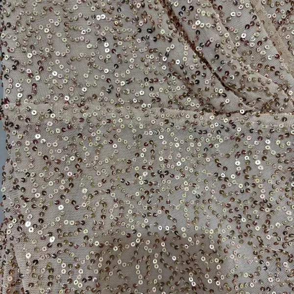 Aqua Gold Sequin Long Sleeve Dress Size S - Image 2