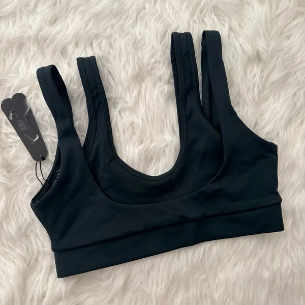 Nike Skims Matte Double Strap Scoop Bra Dark Teal Size XS - Image 5