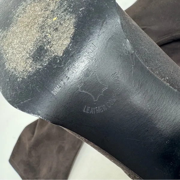 Zara Square Toe Faux Suede Stretch Boots - Image 3