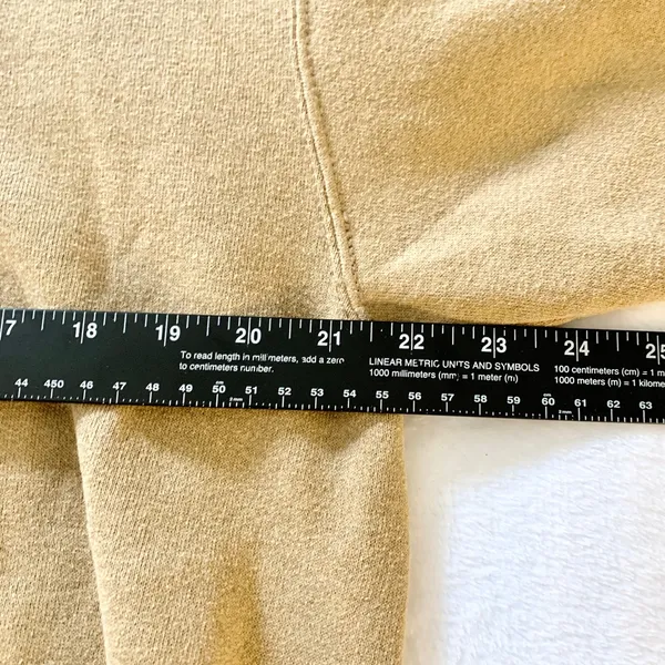 Lee Kroger Heavyweight Sweatshirt Womens Size M Tan Vintage Y2K Cotton Blend USA - Image 5