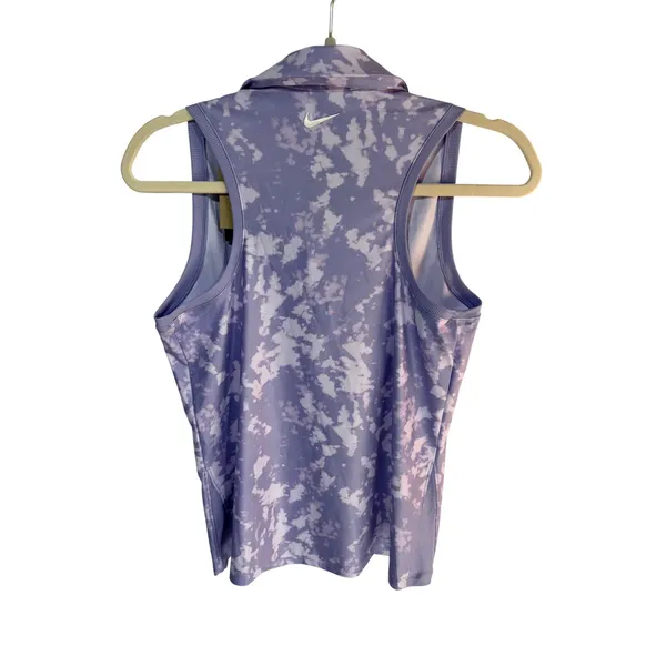 Nike Golf Sleeveless Polo Shirt Tie Dye Dri-Fit Women's S Purple FZ6891-533 New - Image 2