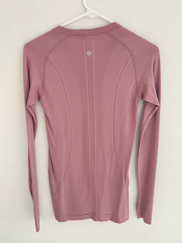 Lululemon Swiftly Tech Long Sleeve Quicksand Pink Mauve 6 - Image 4