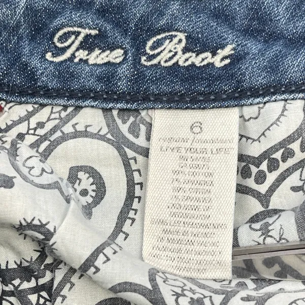 Y2K American Eagle Womens True Boot Jeans Size 6 Low Rise Stretch Indie McBling - Image 12