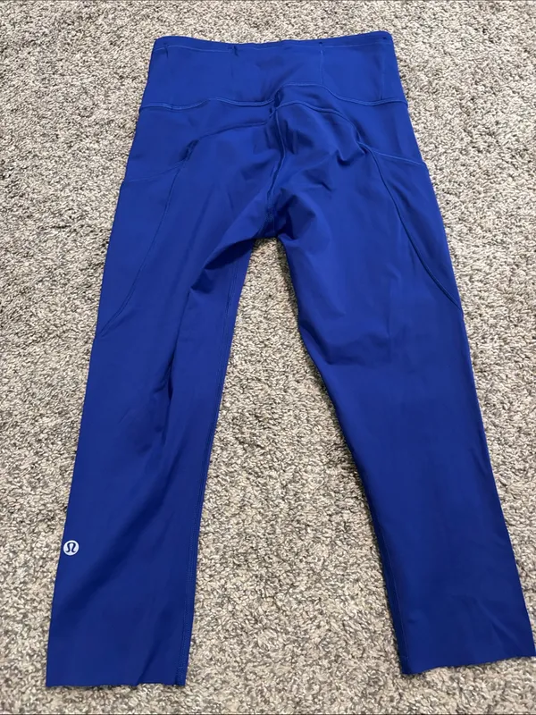 Lululemon Fast and Free High-Rise Crop 19" Psychic size 6 - Image 3