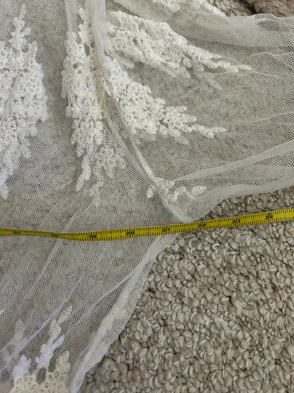 Cream colored lace sheer cardigan Size L - Image 9