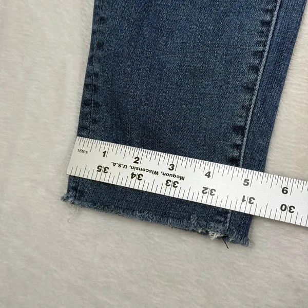 MOTHER The Looker Ankle Fray Skinny Jeans Chain Of‎ Destiny Distressed Size 25 - Image 9