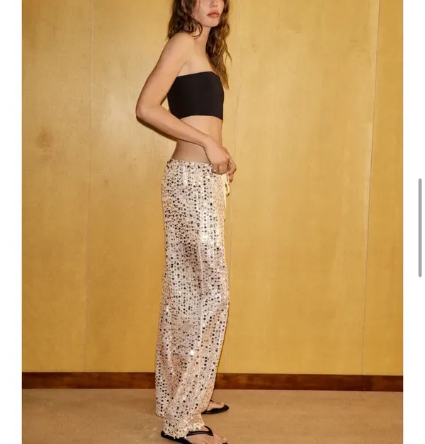 Zara flowy sequin pants. S - Image 5