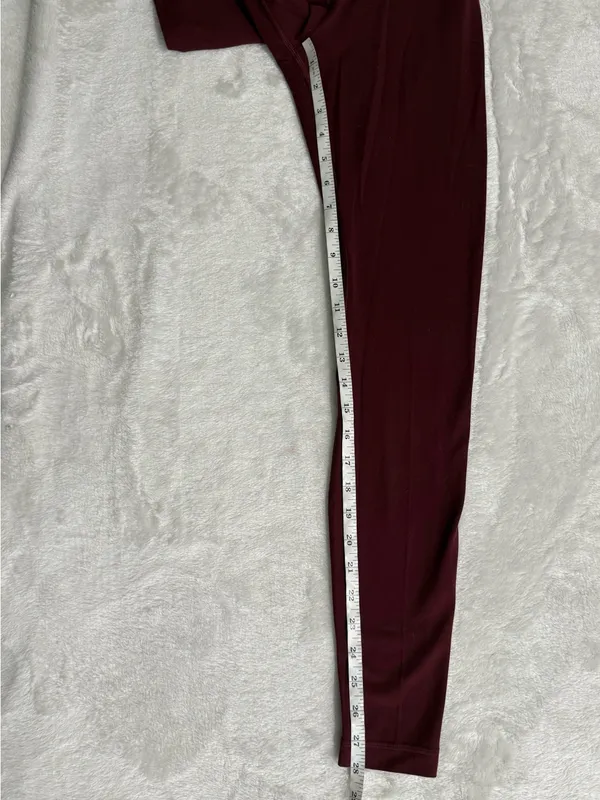 Lululemon High Rise Leggings Burgundy Maroon Yoga Pants Size 4 - Image 11