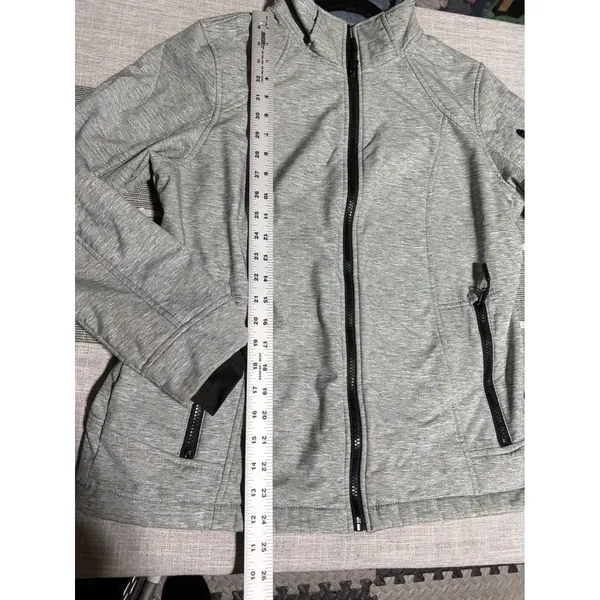 Free Country Womens Softshell Jacket Full Zip Gray Size Medium Fleece Lined‎ - Image 2