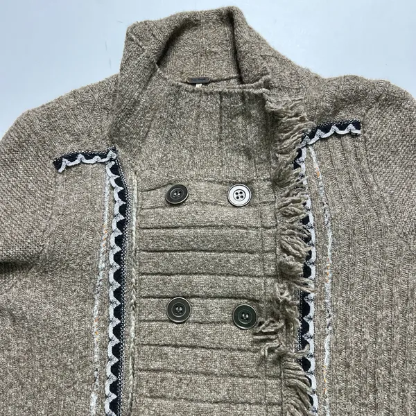 Free People Cuddle Bear Admiral Sweater Cardigan Jacket Brown Size Medium - Image 9