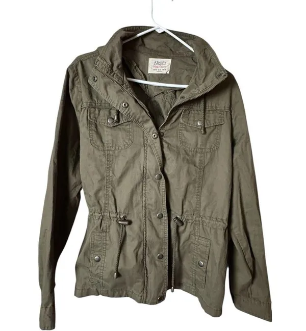 Ashley By 26 International Utility Collection Olive Green Women's Jacket Sz XL - Image 7