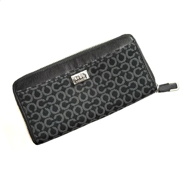 Coach Madison needlepoint accordian wallet op art fabric - Image 9