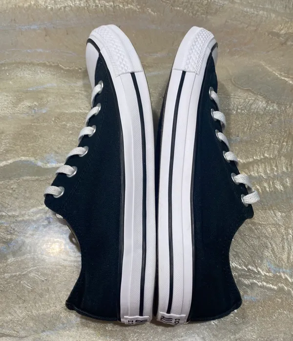 Converse All Star Low Tops Lace Black Sneakers Shoes Women’s 10 - Image 11