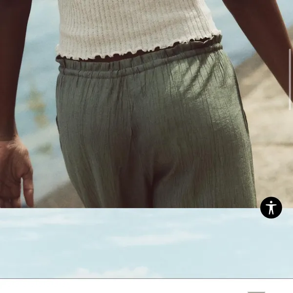 Zara Textured Pants Sea Green - Image 3