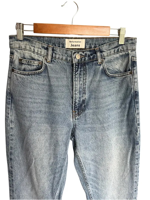 Reformation - High Rise Straight Leg Jeans Merida Wash Size 27 - Image 4