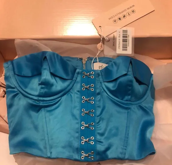 Oh Polly Adore You Crop- Blue - Image 2