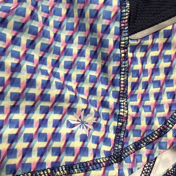 Athleta Vivid Ready Set‎ Go Blue Geometric Print Athletic Running Shorts Size Xs - Image 2