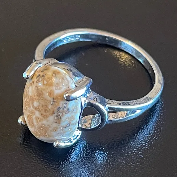 Brown potato gemstone ring size 8.5 - Image 3