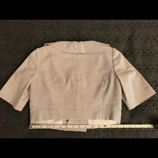 2 Piece Crop Jacket/Pants Outfit Tan - Image 7
