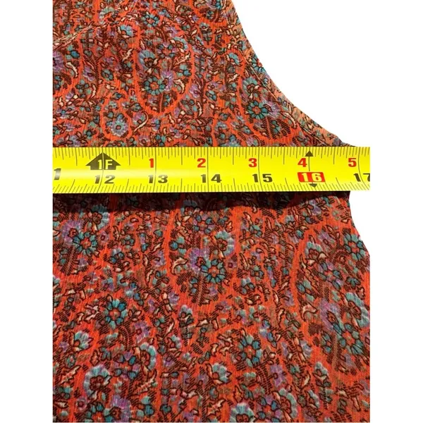 American Rag Womens Boho Floral Sheer Babydoll Top Size M Cottage Whimsigoth - Image 5