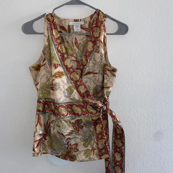 Charlotte Russe Paisley Vintage Wrap Tank Top - Image 2