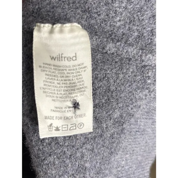 Wilifred Long Cardigan Blue Size Large Merino Wool Dusky Long Sleeves Buttons - Image 9