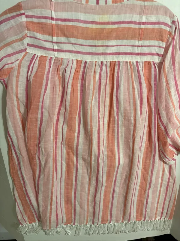 NWT roller rabbit xs Hampton tunic pink white - Image 5