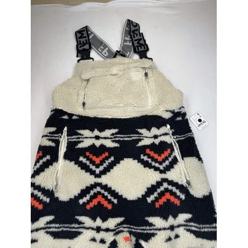 Free People Movement Printed Hit The Slopes Salopette Black Fairisle Combo Sz XS - Image 3