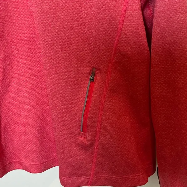 Nike Dri-FIT Womens Running Jacket Pink Heather Full Zip Thumbholes Large - Image 6