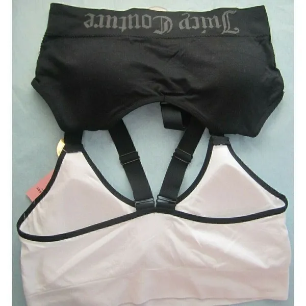 Juicy Couture Intimates 2Pack Seamless Bras Removable Pads Size S Blk/ White - Image 4