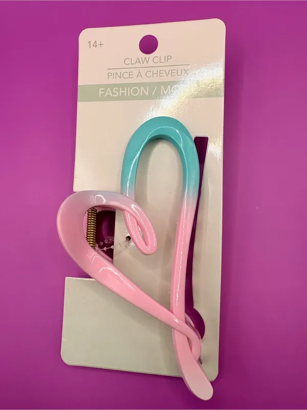 Pink Heart Hair Claw Clip - Image 4