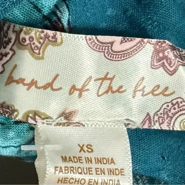 New B.O.G. COLLECTIVE BAND OF THE FREE Teal Floral Sleeveless Midi Dress XS - Image 10