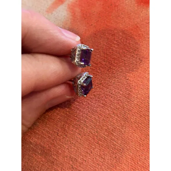925 Sterling Silver lot e31 stud purple amazing unique - Image 2