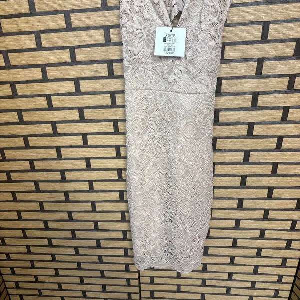 Revamped Tan‎ Lace Dress Size XS - Image 4