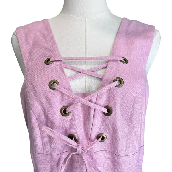J.Crew Dress Corset Pink Wedding Whimsey Fairy SZ 6 Sleeveless Twill Cotton - Image 3