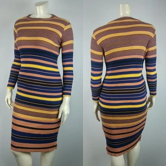 ASOS‎ Stripe Long Sleeve Dress Size US 4 - Image 3