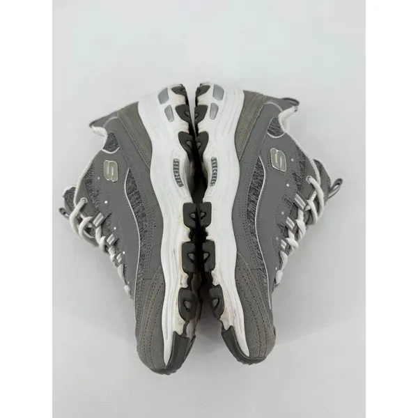 Skechers D'Lites Sneakers Womens 8 Gray White Memory Foam Walking Shoes Retro - Image 11