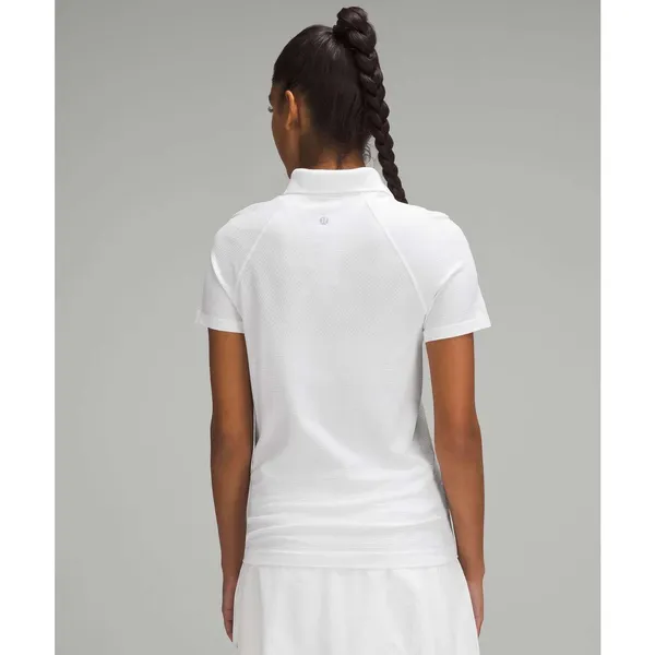 Lululemon Swiftly Tech Short Sleeve Polo Shirt White Size 8 - Image 8