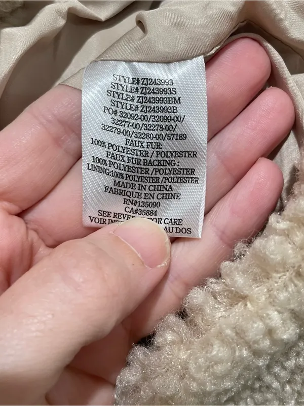 Z Supply Ari Sherpa Jacket Cream Womens Size Medium Teddy Fleece Oversized Coat - Image 9