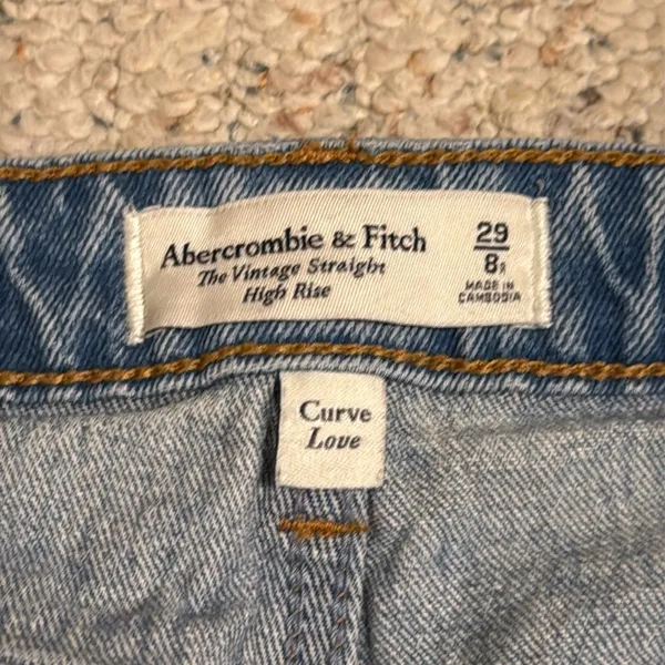 Abercrombie & Fitch A&F Jeans 29 8 Regular Vintage Straight High Rise - Image 3