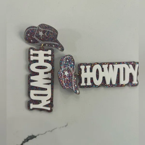 The cutest howdy earrings 🤠 White - Image 4