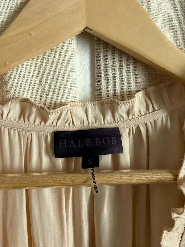 Hale Bob Soft Cream Ruffled Maxi Dress - Image 4
