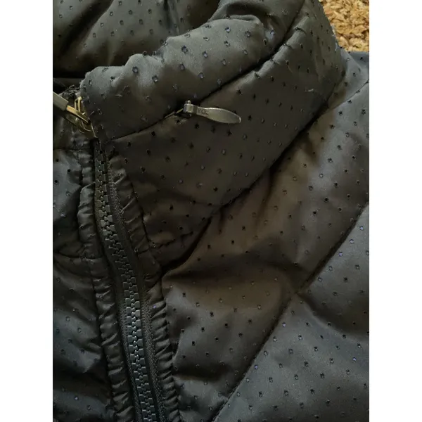 Fabletics Navy Blue Quilted Jacket Hooded Zip Front Athletic Coat Size S - Image 9